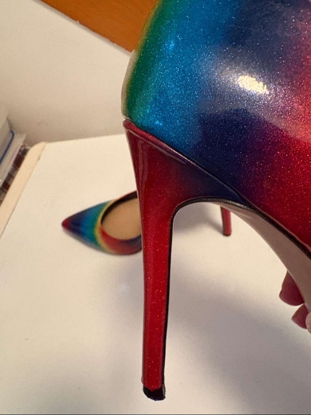 Mix No. 6 Rainbow Gradient Pointed-Toe Stilettos - Picture 6 of 6